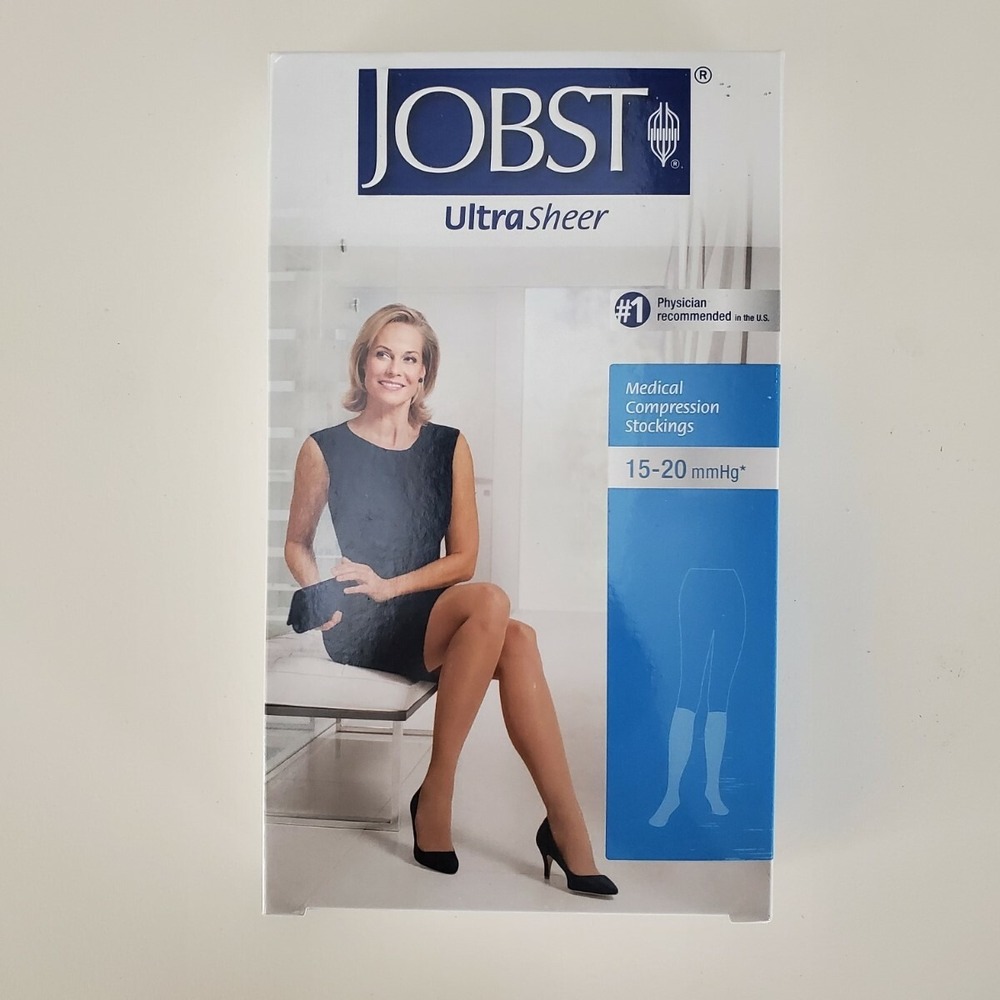 JOBST UltraSheer 15-20 mmHg Knee High Compression Stockings Cl. Black / Medium